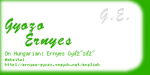 gyozo ernyes business card